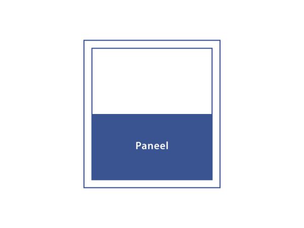 T-profiel 2vak 1paneel